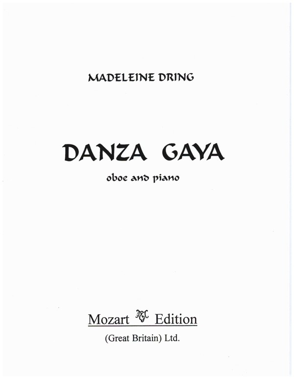 Danza Gaya&nbsp;&nbsp;for oboe and piano&nbsp;&nbsp;