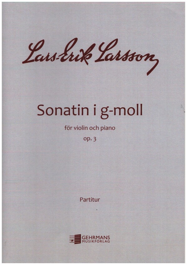 Sonatina g-Moll op.3  for violin and piano  