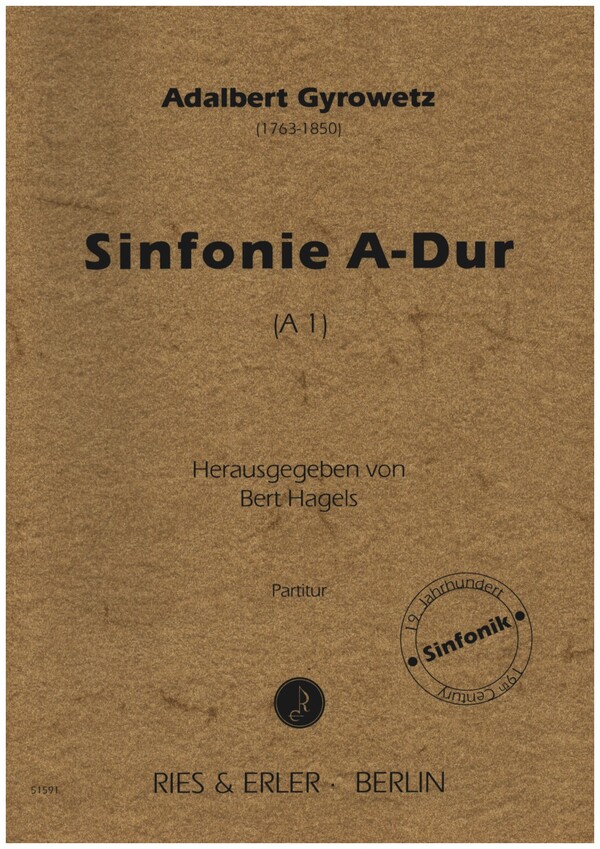 Sinfonie A-Dur  für 2 Oboen, 2 Hörner, 2 Violinen, Viola und Violoncello (Basso)  Partitur