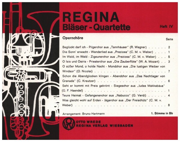 Regina Bläserquartette Band 4 - Choräle    1. Stimme in B