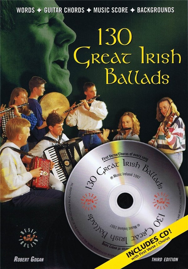 130 Great Irish Ballads (+CD)&nbsp;&nbsp;for guitar (+chords and lyrics)&nbsp;&nbsp;