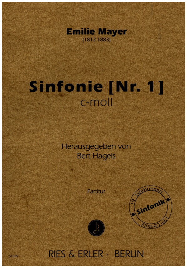 Sinfonie Nr.1 c-Moll  für 2Flauti, 2Ob, 2Klar, 2Fg, 2Corni, 2Clarini, Timpani, 2Vl, Vla, Vlc  Partitur