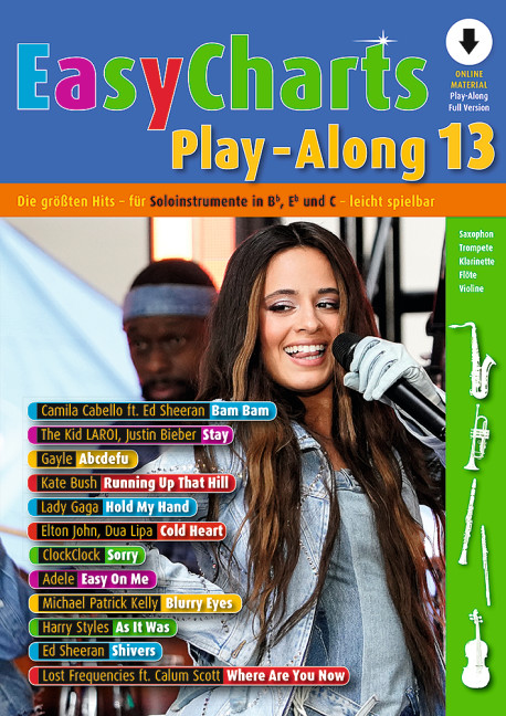 Easy Charts Play Along Band 13 (+Online Audio)  für C/Eb/Bb Instrument  Spielbuch (mit Texten)