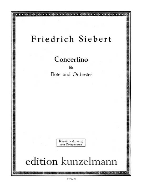 EES426 Concertino  für Flöte und Orchester  Klavierauszug für Flöte und Klavier