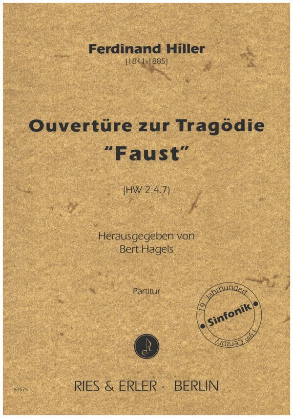 Ouvertüre zur Tragödie 'Faust' HW2.4.7  für Orchester  Partitur