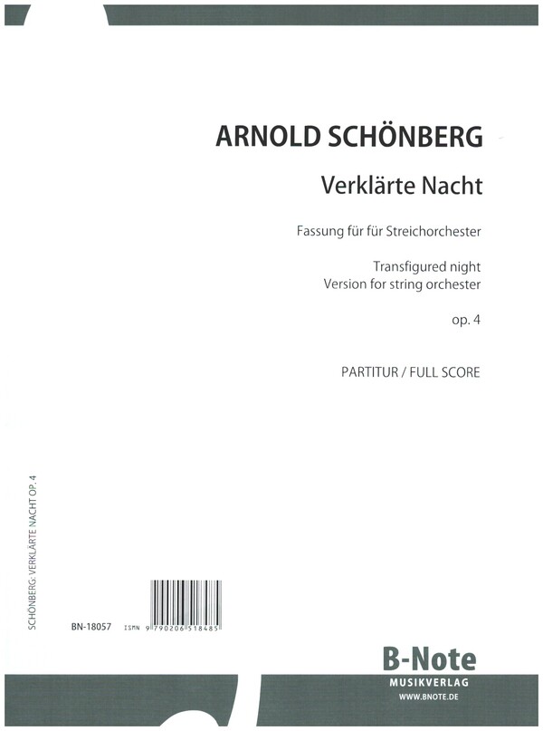 Verklärte Nacht op.4&nbsp;&nbsp;für Streichorchester&nbsp;&nbsp;Partitur