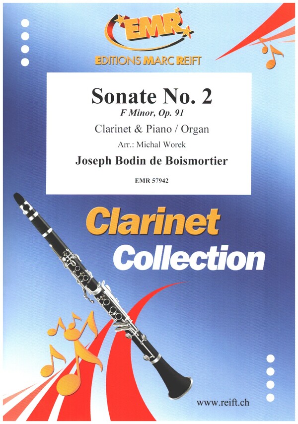Sonate no.2 f-Moll op.91  for clarinet and piano/organ  
