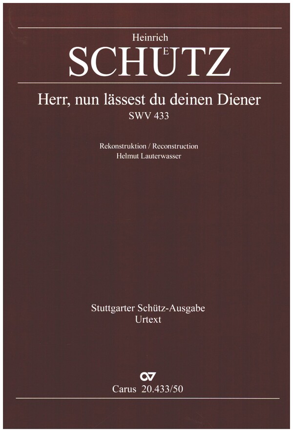 Herr, nun lässest du SWV433&nbsp;&nbsp;für 6 Stimmen (SSATTB) und Bc ad lib.&nbsp;&nbsp;Partitur