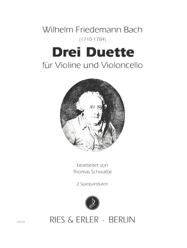 3 Duette  für Violine und Violoncello  2 Spielpartituren