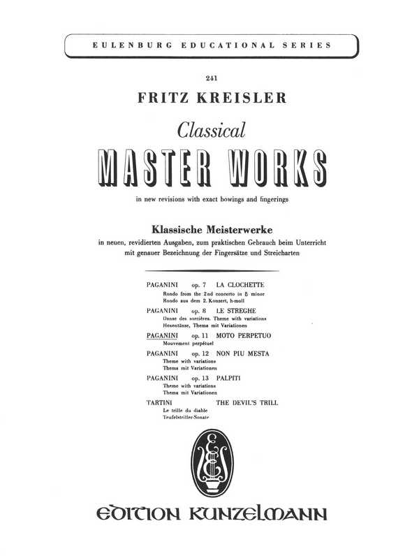 EES241  Moto perpetuo op.11&nbsp;&nbsp;für Violine und Klavier&nbsp;&nbsp;