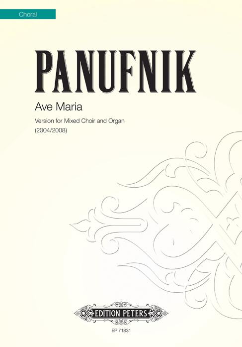 Ave Maria&nbsp;&nbsp;for mixed choir and organ&nbsp;&nbsp;score (la)