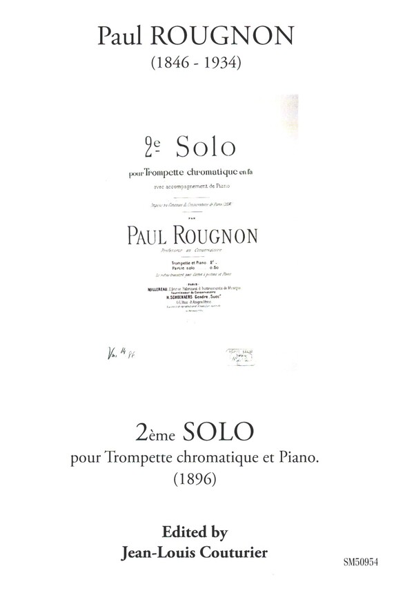 2ème Solo de concert (1896)&nbsp;&nbsp;pour trompette chromatique en ut et piano&nbsp;&nbsp;