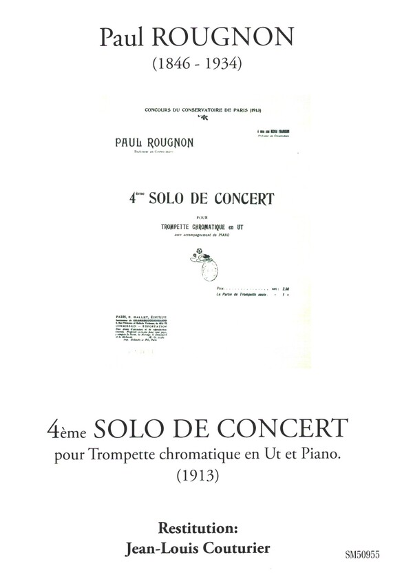 4ème Solo de Concert (1913)&nbsp;&nbsp;pour trompette chromatique en ut et piano&nbsp;&nbsp;