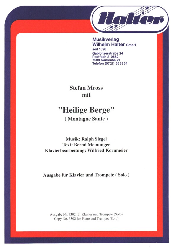 Heilige Berge&nbsp;&nbsp;für  Klavier und Trompete (solo)&nbsp;&nbsp;