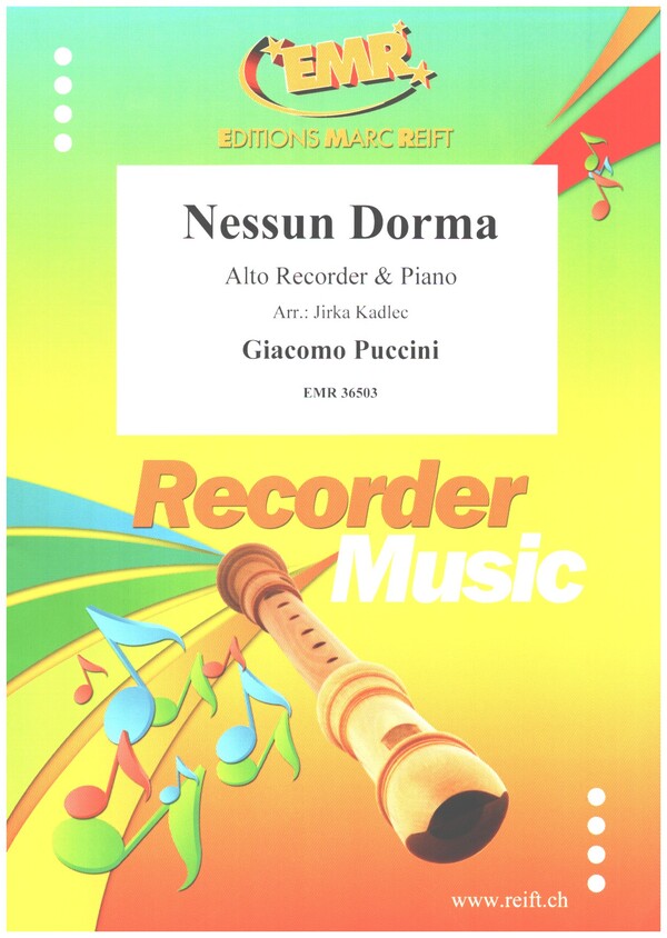Nessun dorma&nbsp;&nbsp;for alto recorder and piano&nbsp;&nbsp;