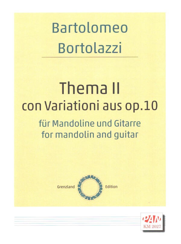 Thema II con Variationi aus op.10  für Mandoline und Gitarre  Spielpartitur