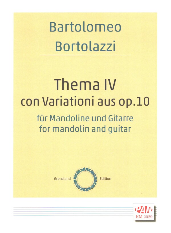 Thema IV con Variationi aus op.10  für Mandoline und Gitarre  Spielpartitur