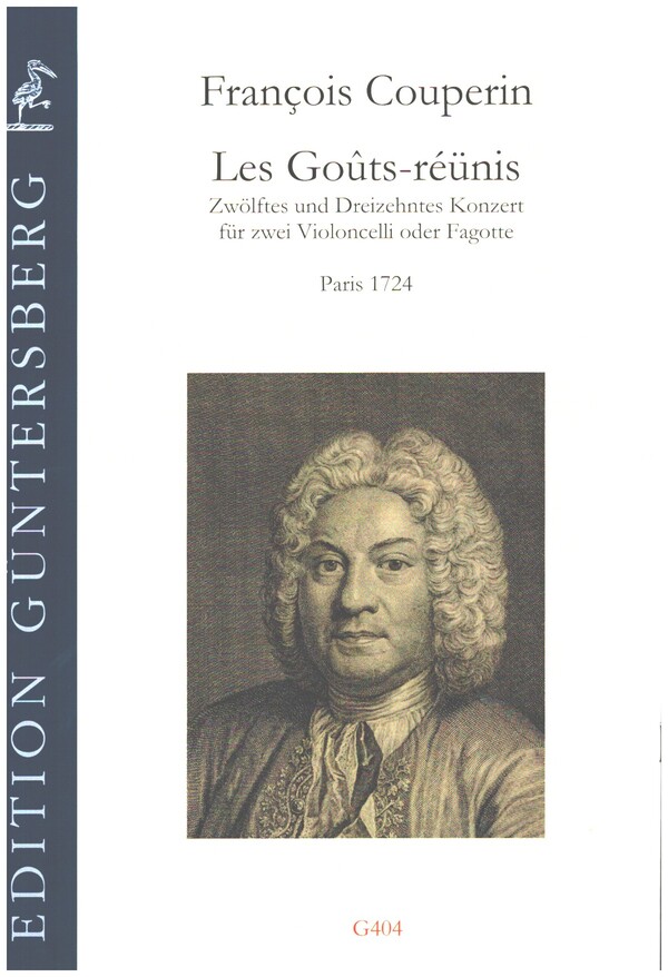Les Gouts-Réunis, Concertos nos.12 et 13  für 2 Violoncelli oder Fagotte  2 Spielpartituren