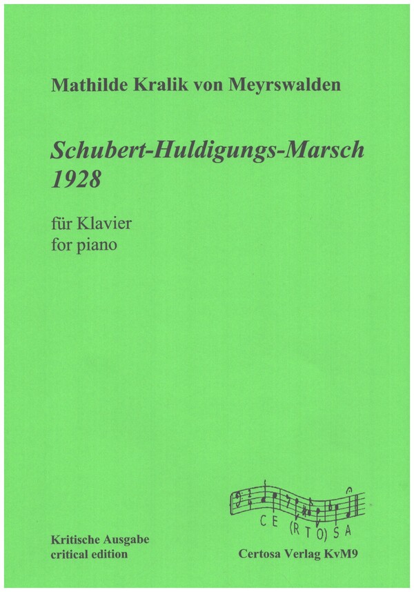 Schubert-Huldingungs-Marsch (1928)  für Klavier  