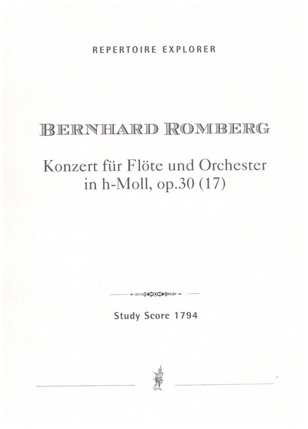 Konzert h-Moll op.30 (17)  für Flöte und Orchester  Studienpartitur