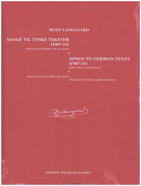 Songs to German texts (1907-15)  for voice and piano  hardcover