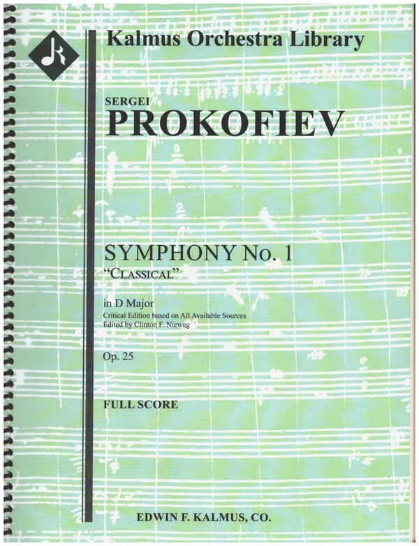 Symphony no.1 in D Major op.25  for orchestra  score