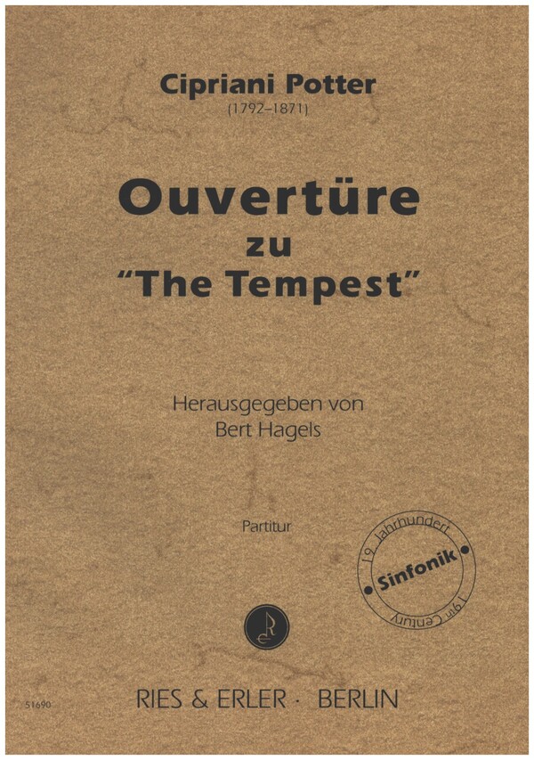 Ouvertüre zu 'The Tempest'&nbsp;&nbsp;für Orchester&nbsp;&nbsp;Partitur