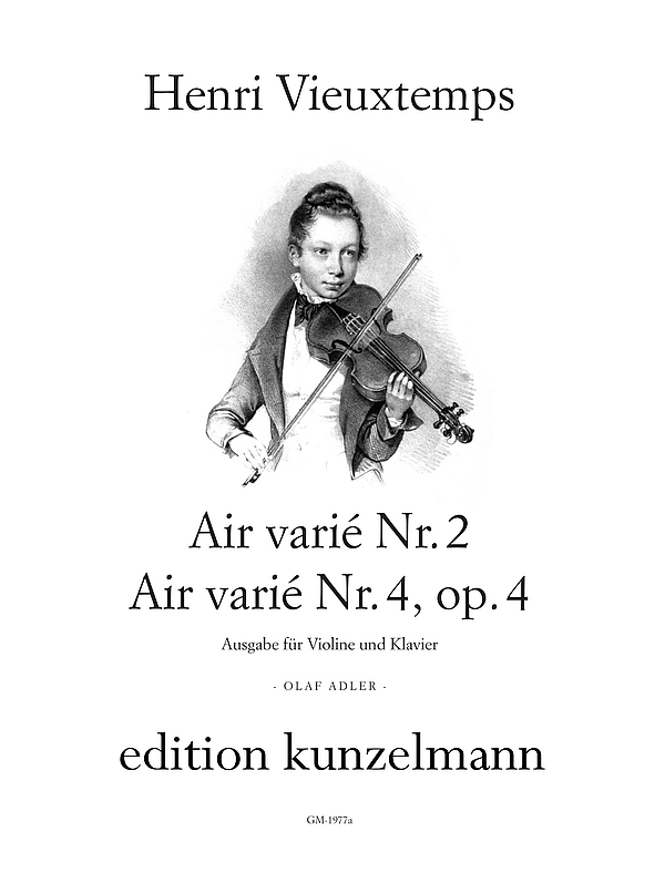 Air varié Nr.2 und Air varié Nr.4 op.4  für Violine und Klavier  