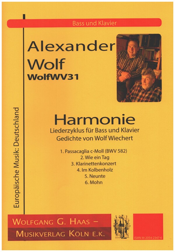 Harmonie (WV 31)  für Bass und Klavier  