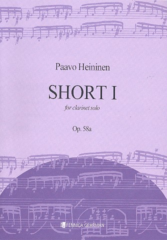 Short no.1 op.58a for clarinet    
