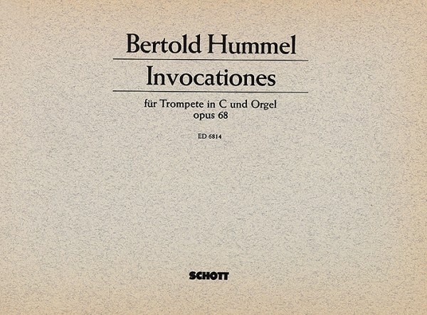 Invocationes op. 68&nbsp;&nbsp;für Trompete in C (Sopran-Saxophon in B) und Orgel&nbsp;&nbsp;
