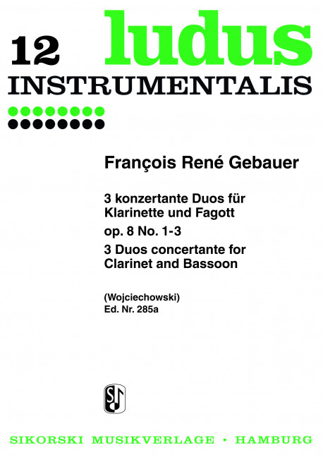 6 konzertante Duos op.8 Band 1  (Nr.1-3) für Klarinette und Fagott  