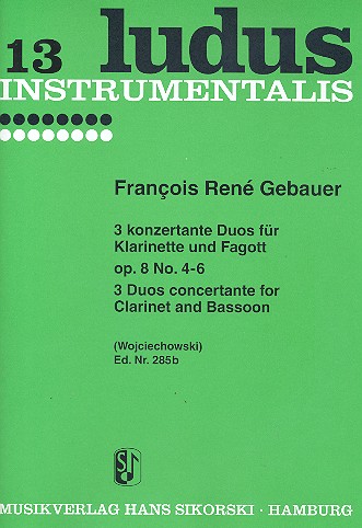 6 konzertante Duos op.8 Band 2  (Nr.4-6) für Klarinette und Fagott  