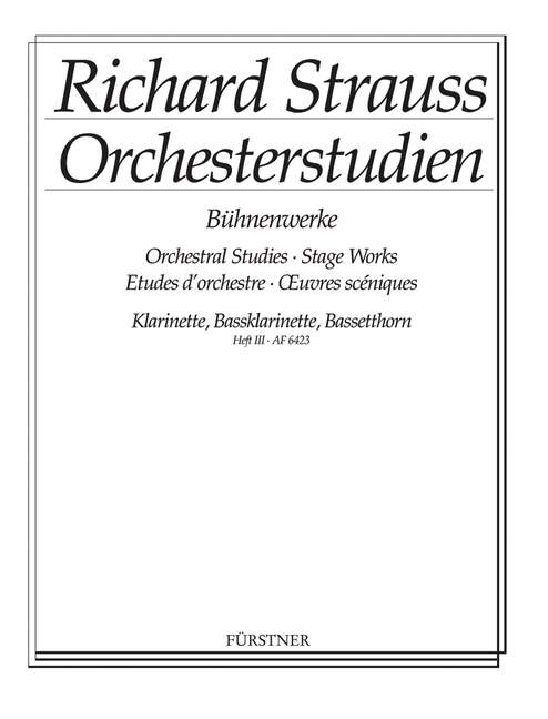 Orchesterstudien aus Bühnenwerken Band 3&nbsp;&nbsp;für Klarinette 1 in A/B/C&nbsp;&nbsp;