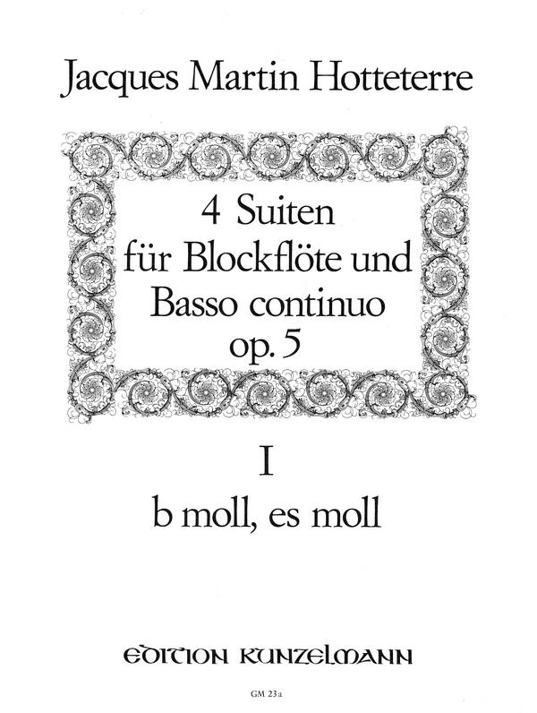 4 Suiten op.5 Band 1 (Nr.1-2)  für Altblockflöte und Bc  