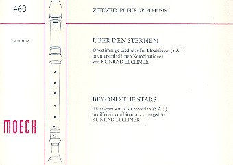 Über den Sternen   für 3 Blockflöten (SAT)  Spielpartitur