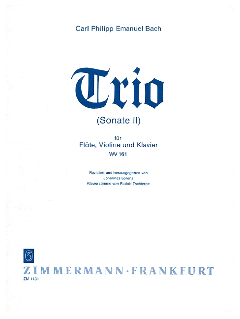 Trio WQ161  für Flöte, Violine und Klavier  Stimmen