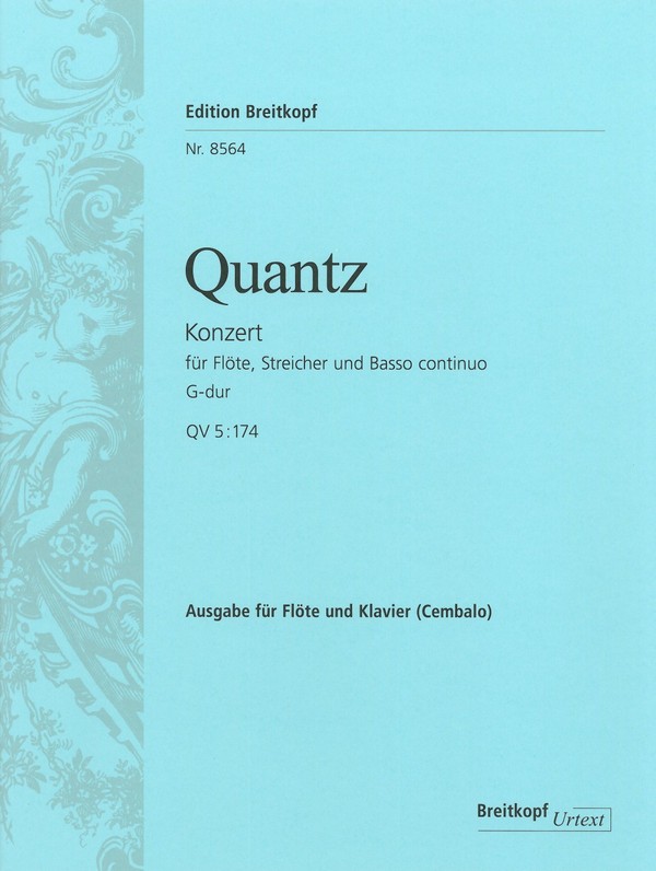 Konzert G-Dur  für Flöte, Streicher und Bc  für Flöte und Klavier