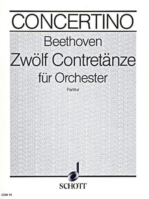 Zwölf Contretänze WoO 14&nbsp;&nbsp;für Orchester&nbsp;&nbsp;Partitur