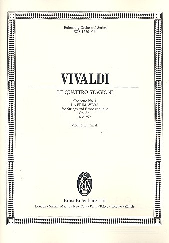 Konzert E-Dur op.8,1 RV269&nbsp;&nbsp;für Violine, Streichorchester und Bc&nbsp;&nbsp;Violine solo