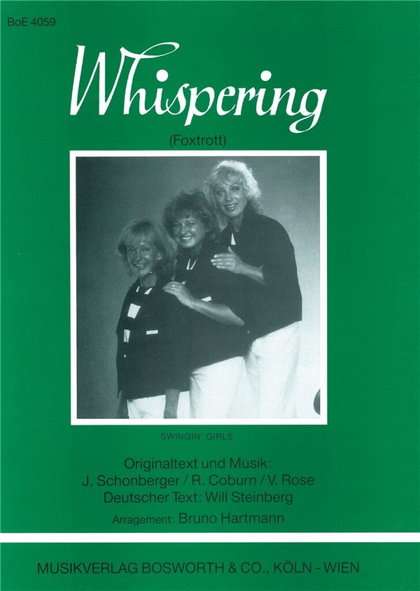 Whispering (Foxtrott)&nbsp;&nbsp;für Gesang und Klavier&nbsp;&nbsp;