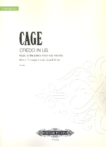 Credo in Us  for Percussion Quartet (incl. Piano and Radio or Phonograph)  Score