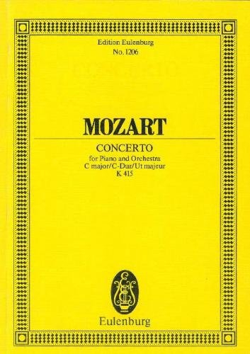 Konzert C-Dur KV415&nbsp;&nbsp;für Klavier und Orchester&nbsp;&nbsp;Studienpartitur