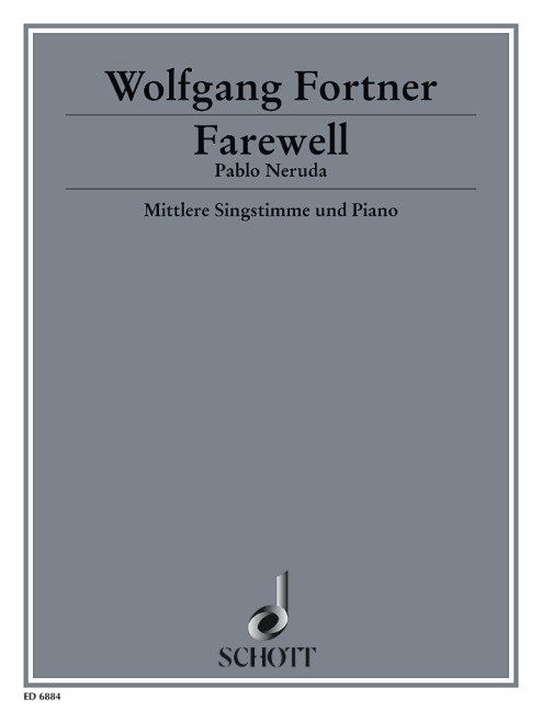 Farewell  für mittlere Singstimme mit 2 Flöten, Violoncello und Piano  Err:520