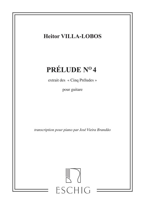 Prelude Nr. 4 (5 Preludes)  pour piano   