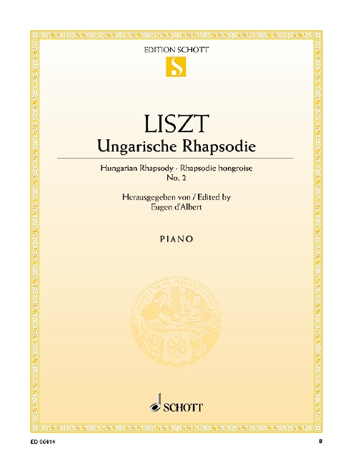 Ungarische Rhapsodie Nr.2&nbsp;&nbsp;für Klavier&nbsp;&nbsp;Albert, Eugen d', ed