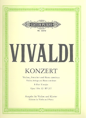 Konzert E-Dur op.3,12 für Violine und Orchester&nbsp;&nbsp;für Violine und Klavier&nbsp;&nbsp;