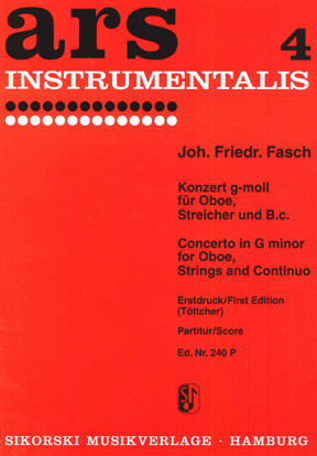KONZERT G-MOLL FUER OBOE UND  STREICHER  TOETTCHER, ED              PARTITUR