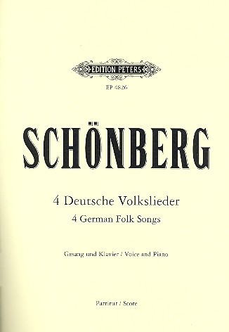4 Deutsche Volkslieder  für Singstimme und Klavier  