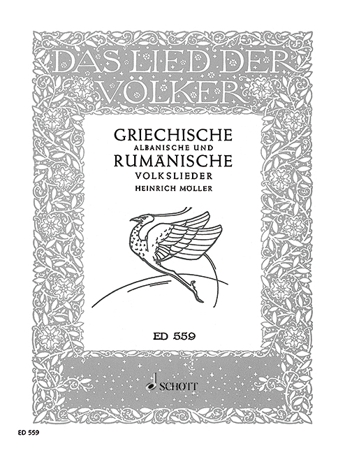 Das Lied der Völker - Griechische, albanische und rumänische Volkslied&nbsp;&nbsp;für Singstimme und Klavier (orig/dt)&nbsp;&nbsp;